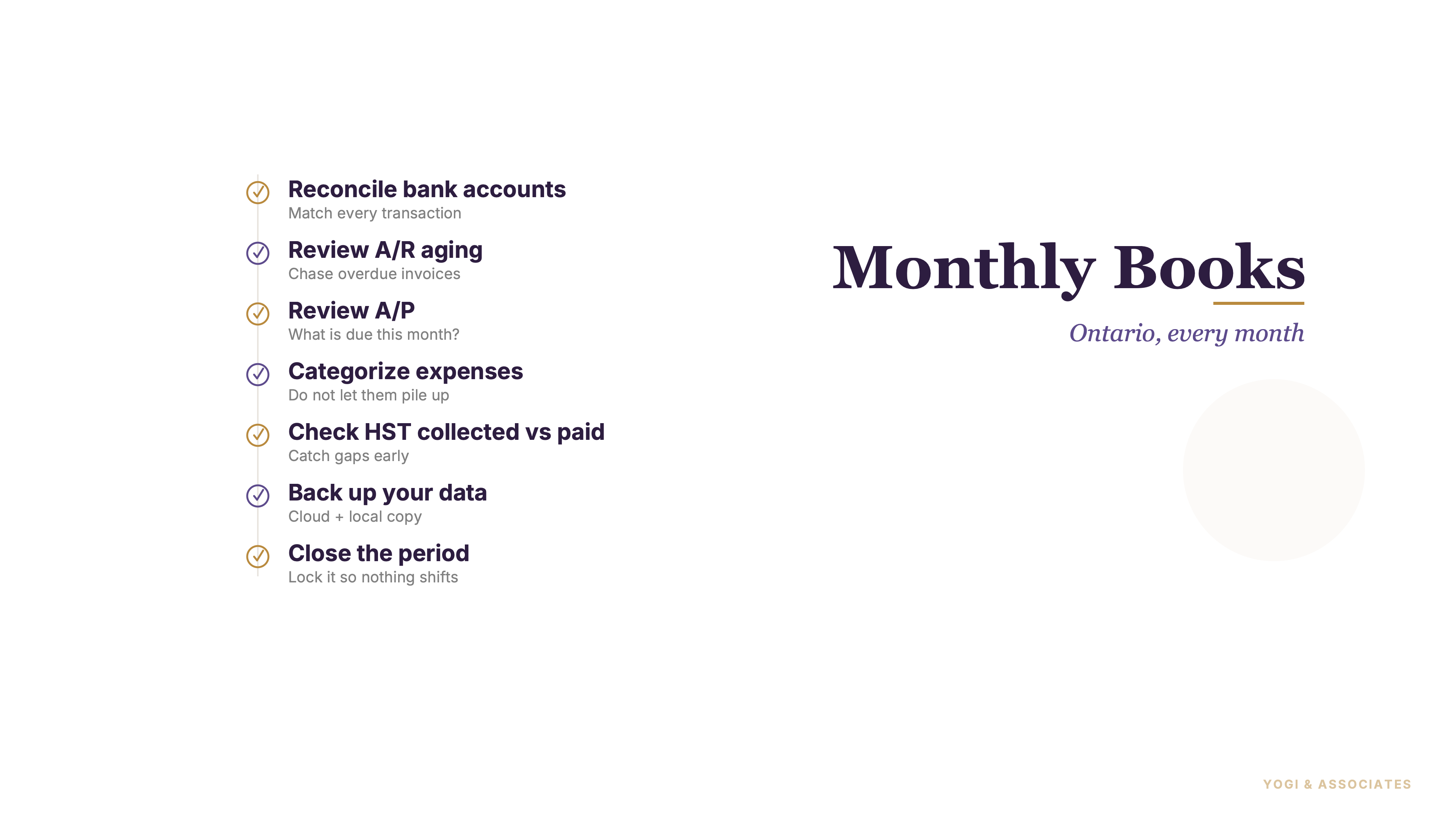 Monthly Bookkeeping Checklist for Ontario Small Businesses