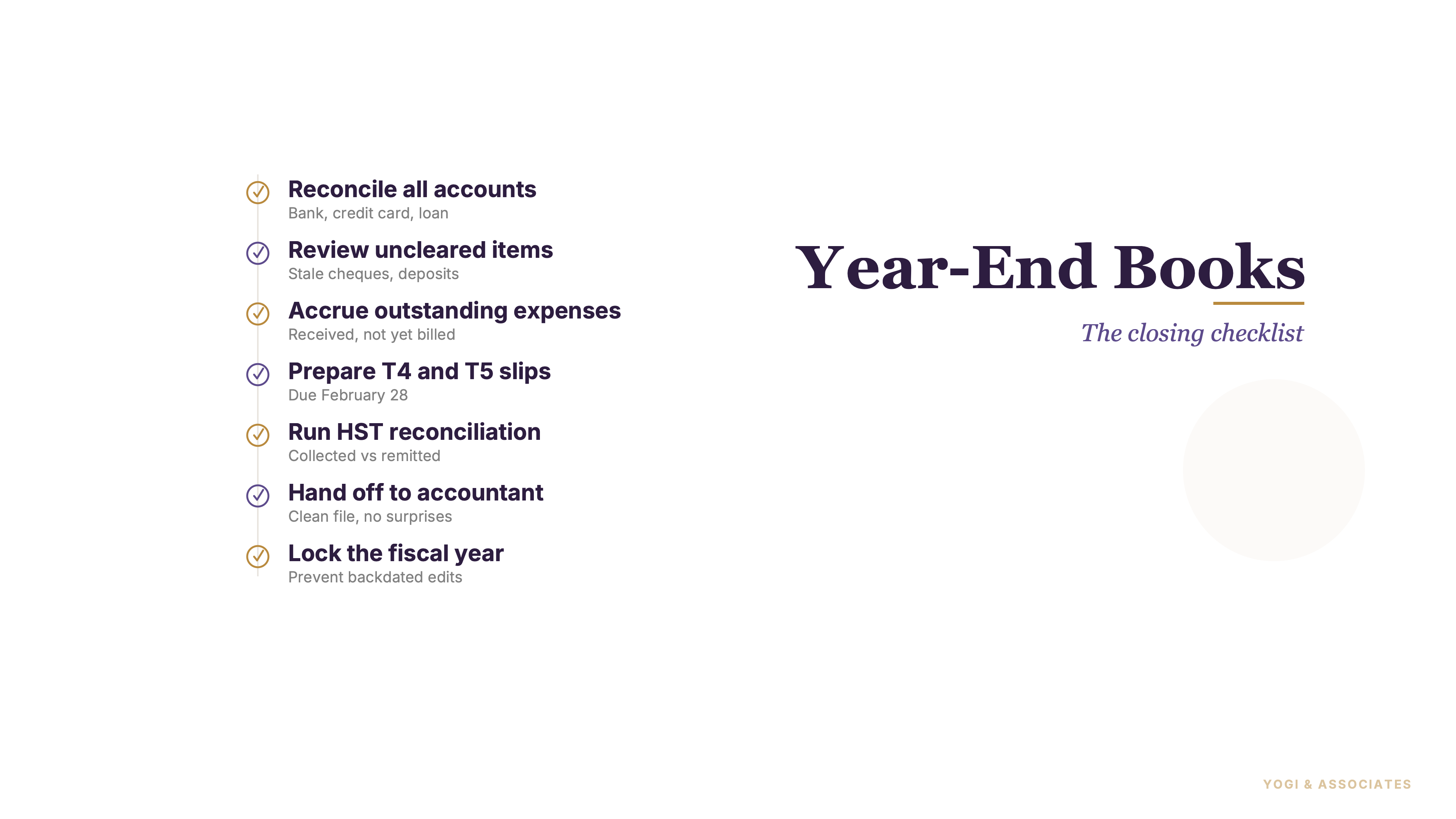 Year-End Bookkeeping Checklist for Canadian Businesses